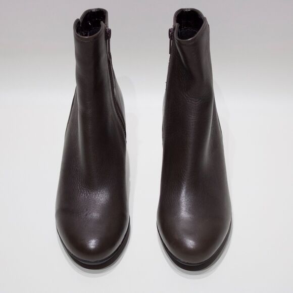 Clarks Lucette Jewel Dark Brown Leather Heeled Ankle Boot Comfort Women Size 10 - Picture 8 of 16
